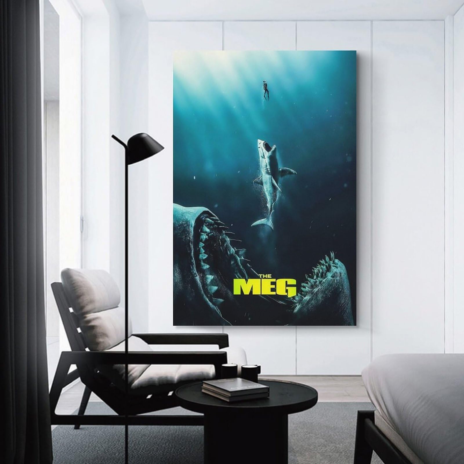 Amazon.co.jp: 映画ポスター MEG ザ・モンスター キャンバスアート
